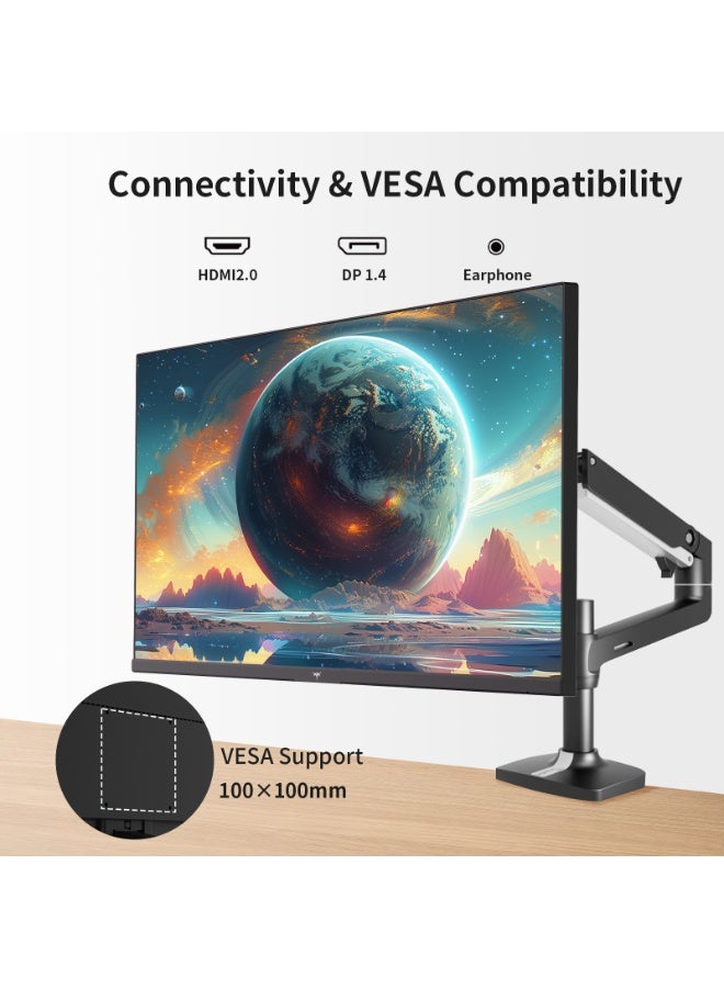 KTC 27 Inch QHD Computer Monitor, 2K 100Hz IPS Gaming Monitor, 1440P Frameless Eye Care PC Office Monitor with HDMI/DP, FreeSync & G-Sync, HDR10, VESA, Tilt Adjustable - Image 5